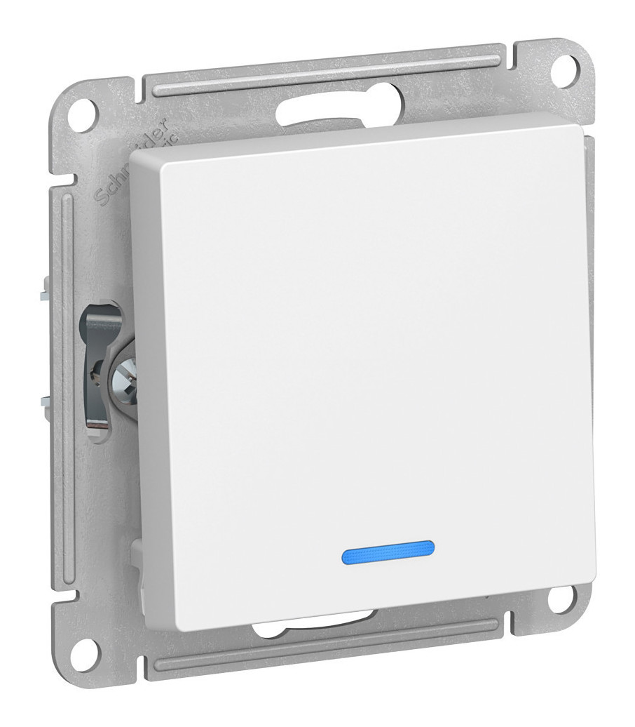 Выкл. скрытый 1-ый/индикатор ATLASDESIGN (белый)