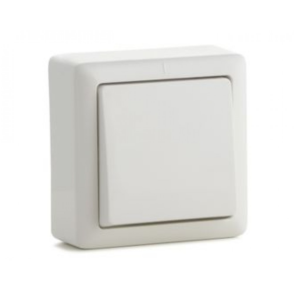 Выкл. наружный 1-кл. (Олимп, белый) "