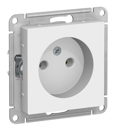 Розетка скрытая 1-ая ATLASDESIGN (белая)