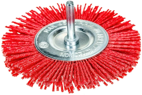 Корщетка - радиальная, нейлон  для дрели 100 мм.