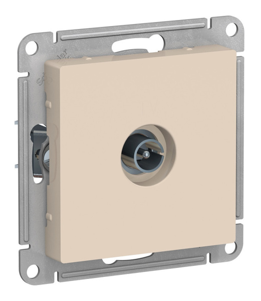 Розетка скрытая TV  ATLASDESIGN  (бежевая)