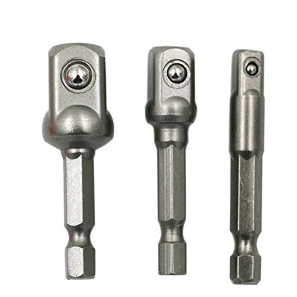 Набор переходников с шестигранника на 1,4", 1/2'', 3/8"