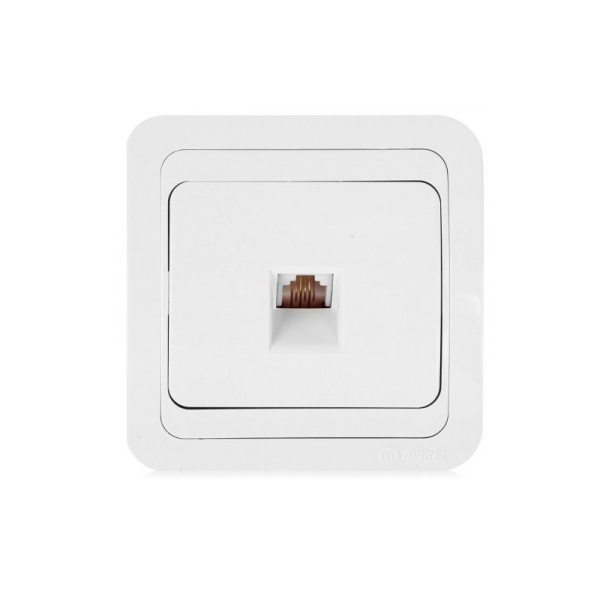 Розетка скрытая компьютерная (Валери, белая)