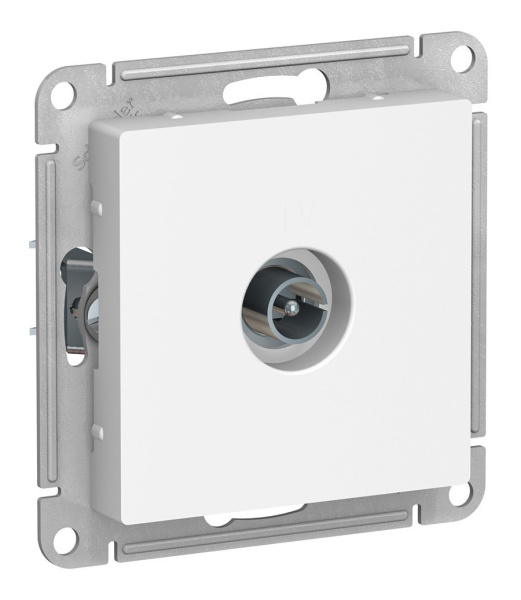 Розетка скрытая TV  ATLASDESIGN  (белая)