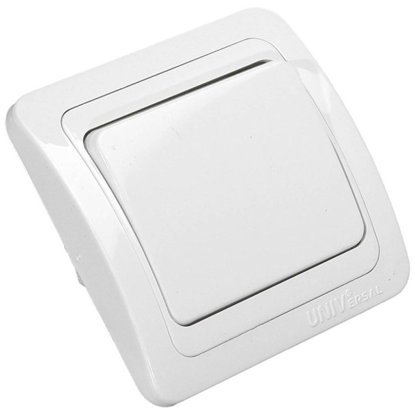 Выкл. скрытый 1-кл.. (Валери, белый) "