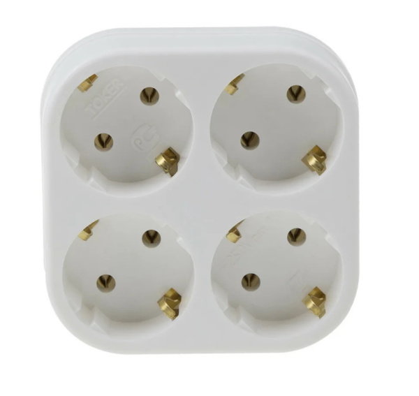 Разветвитель 4 - розет/заземл. (Т-образный, 16А)