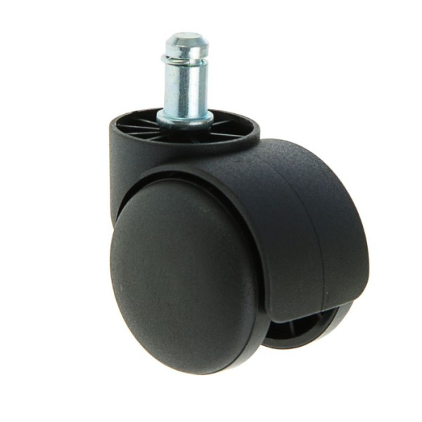 Колесо штырь М11 50мм черн.пластик