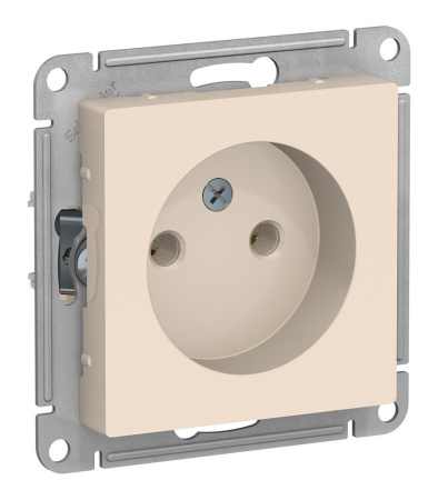 Розетка скрытая 1-ая ATLASDESIGN (бежевая)