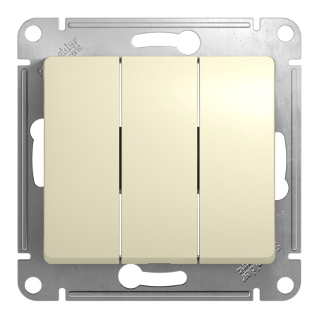 Выкл. скрытый 3-ой ATLASDESIGN  (бежевый)