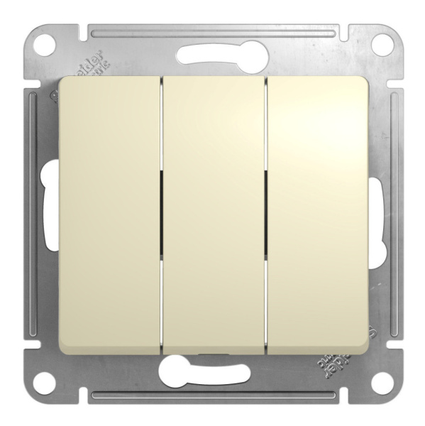 Выкл. скрытый 3-ой ATLASDESIGN  (бежевый)