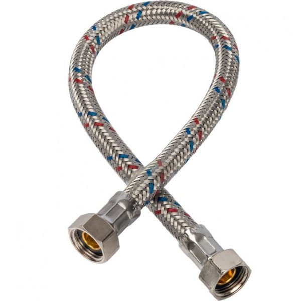Подводка для воды 1/2" Г/Г 1,2м(нерж)