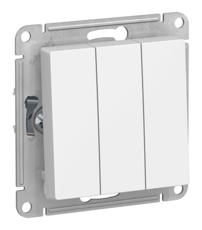 Выкл. скрытый 3-ой ATLASDESIGN  (белый)