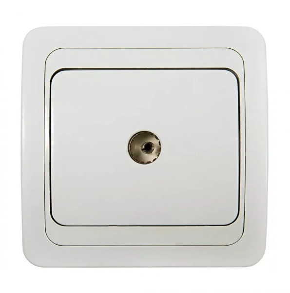 Розетка скрытая TV (Валери, белая)