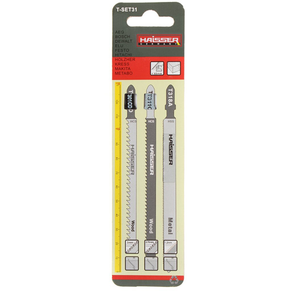 Набор пилок для лобзика Haisser (3 шт.)