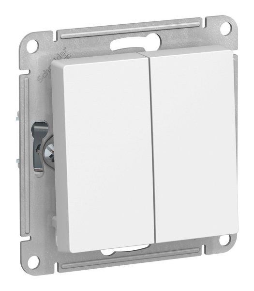 Выкл. скрытый 2-ый ATLASDESIGN  (белый)